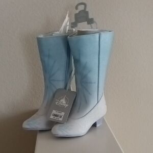 Disney girl's Blue and White Boots